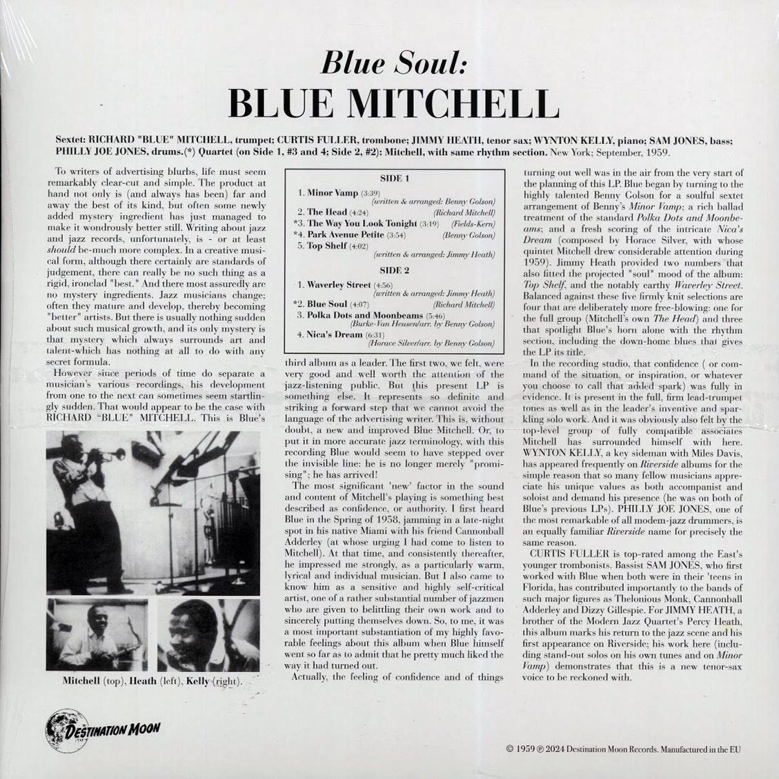 Blue Mitchell Sextet - Blue Soul (ltd. 500 copies made) (clear vinyl) [New Vinyl Record LP]