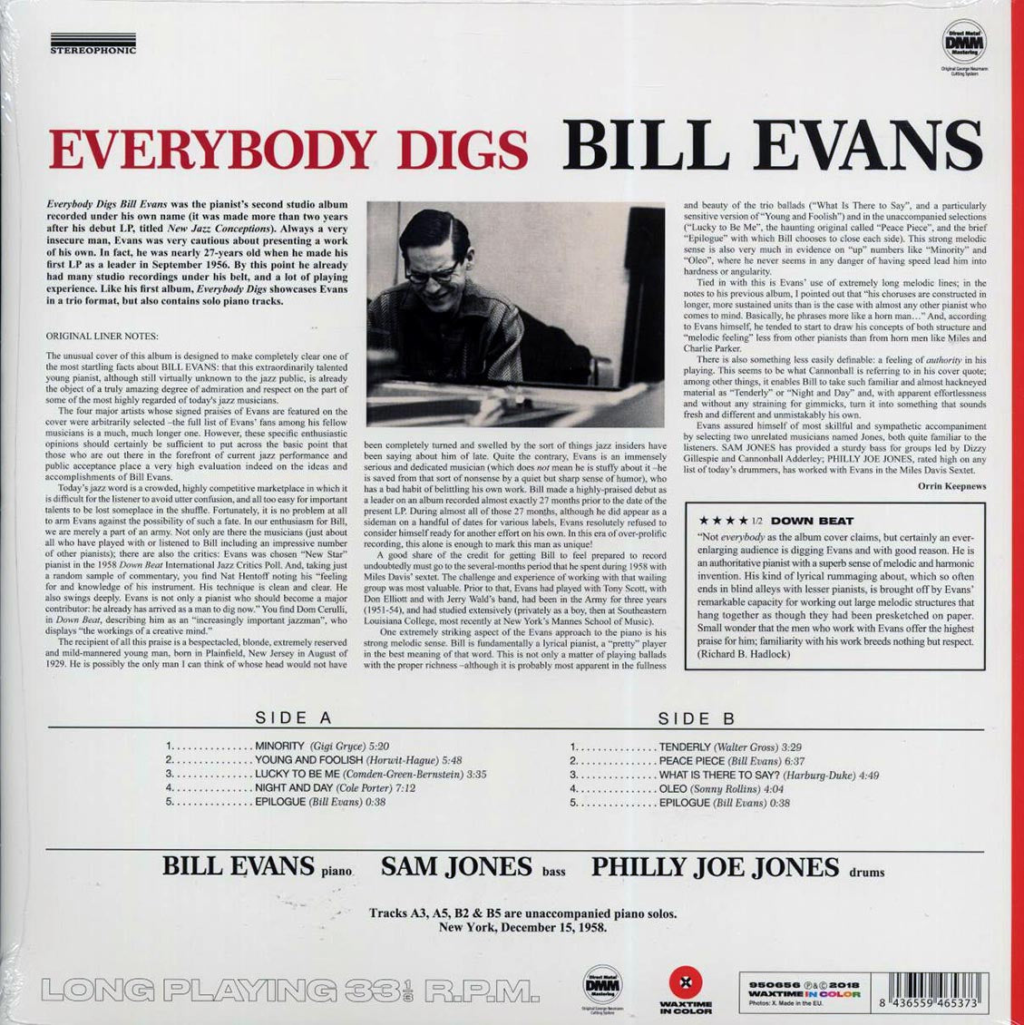 Bill Evans - Everybody Digs Bill Evans (ltd. ed.) (180g) (red vinyl) [New Vinyl Record LP]