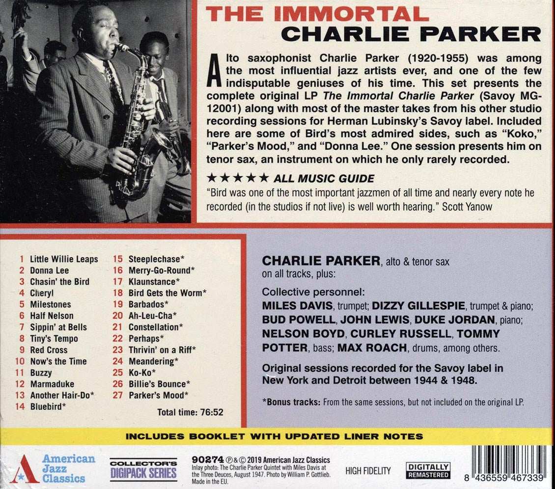 Charlie Parker - The Immortal Charlie Parker [New] [New CD]