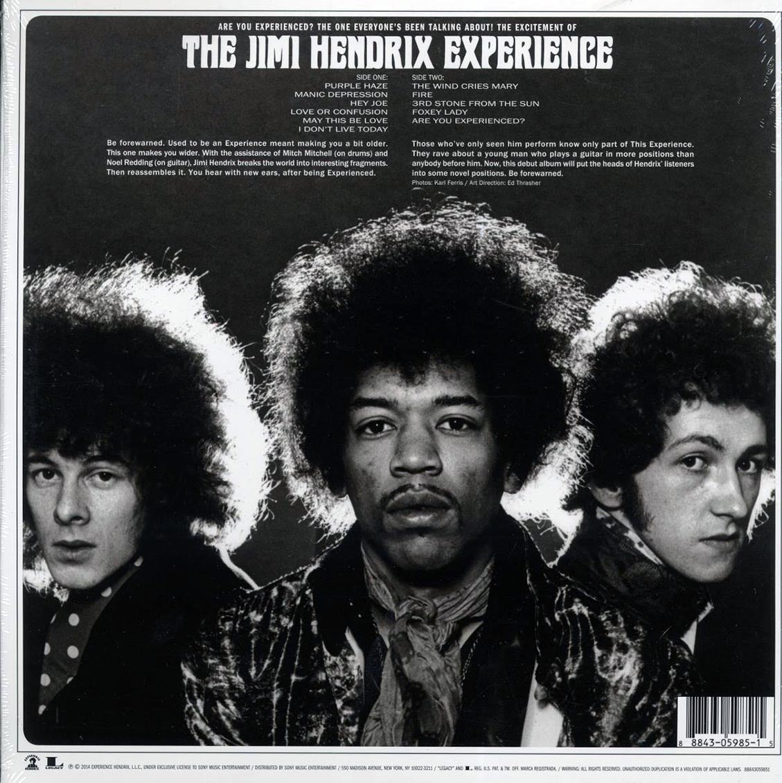 The Jimi Hendrix Experience - Are You Experienced [New Vinyl Record LP]