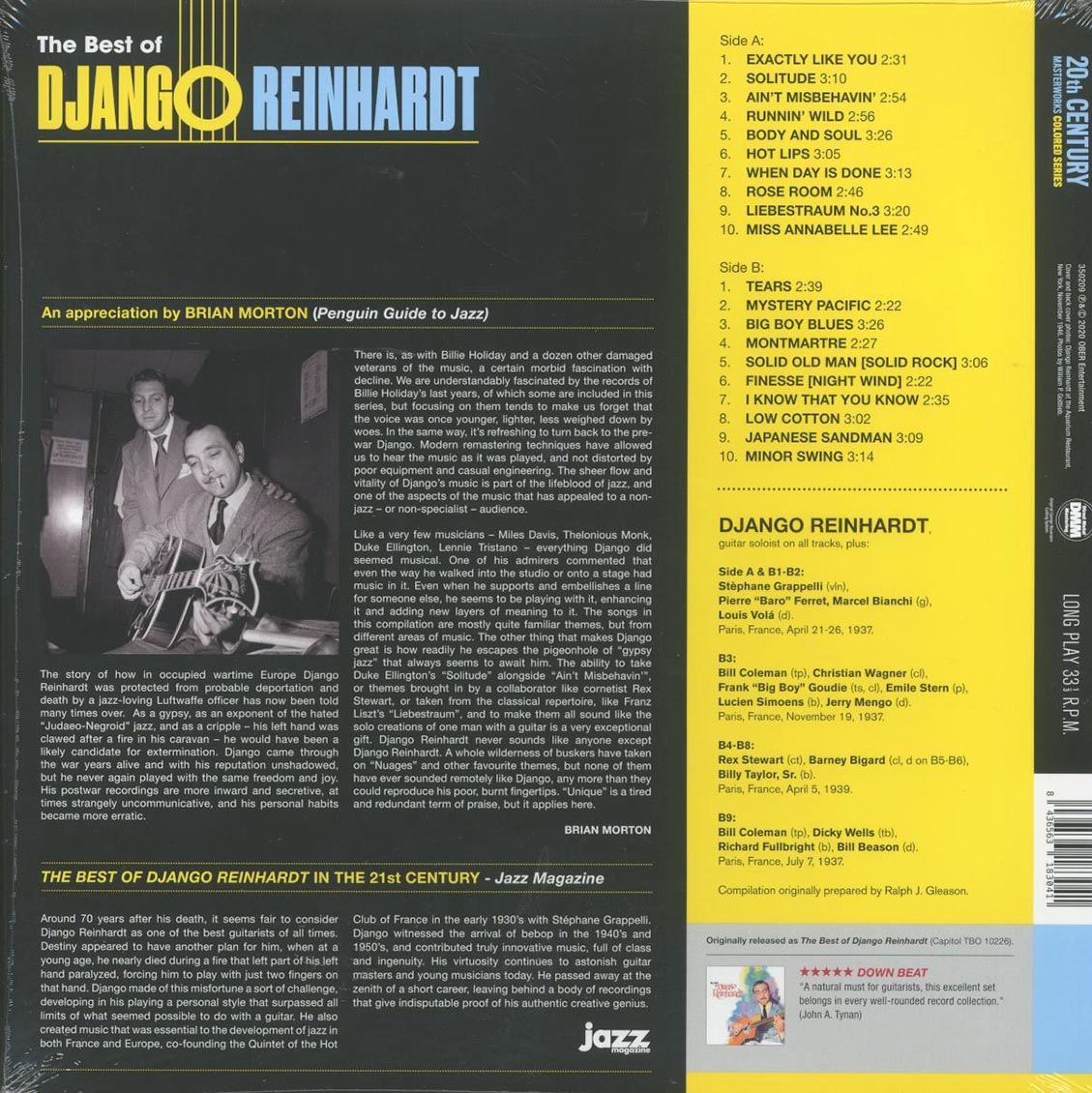 Django Reinhardt - The Best Of Django Reinhardt (ltd. ed.) (180g) (yellow vinyl) [New Vinyl Record LP]