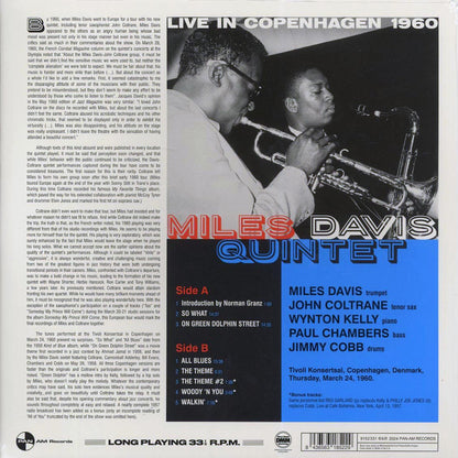Miles Davis Quintet, John Coltrane - Live In Copenhagen 1960 (+3 bonus tracks) (ltd. ed.) (180g) [New Vinyl Record LP]