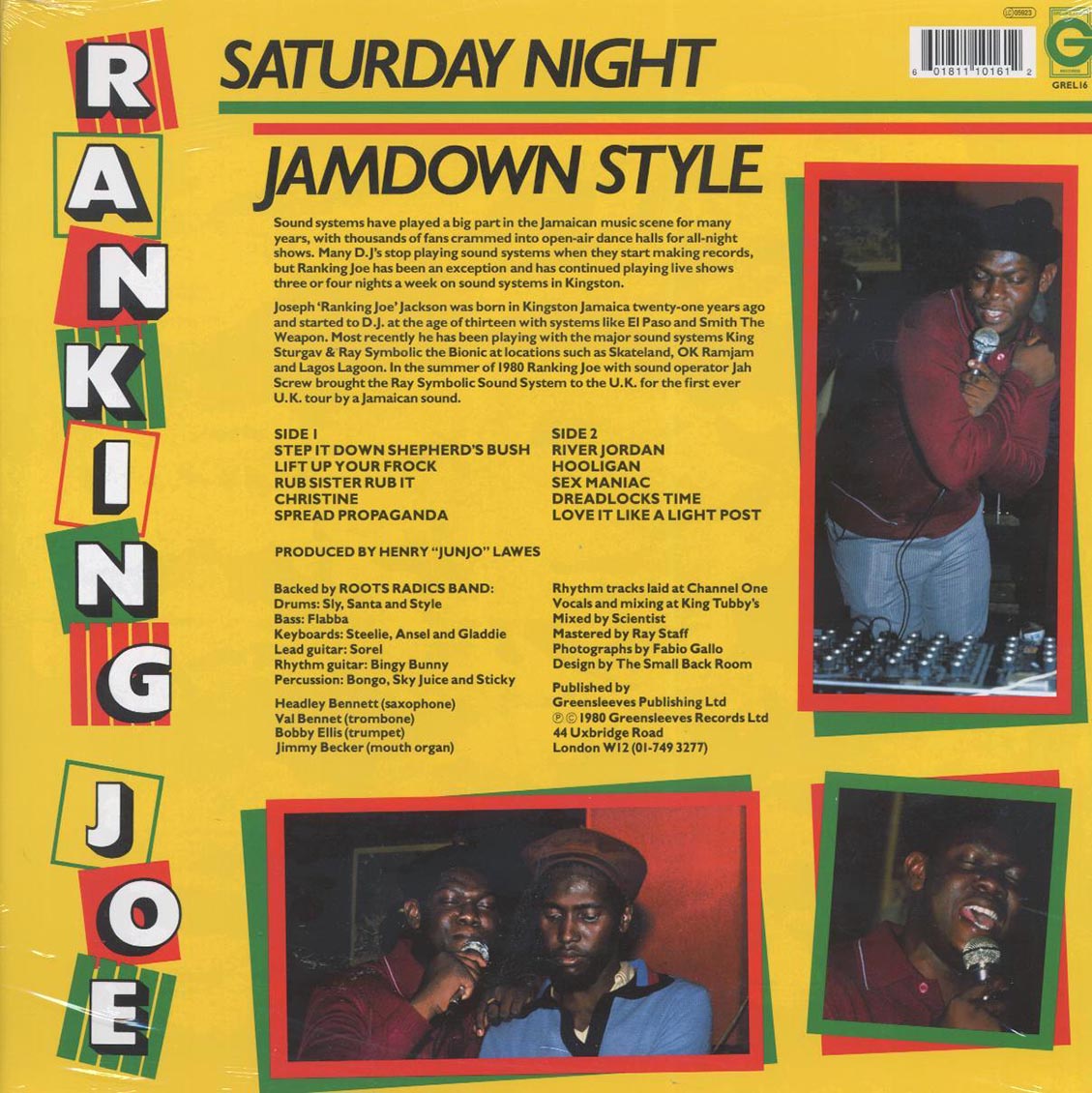 Ranking Joe - Saturday Night Jamdown Style [New Vinyl Record LP]