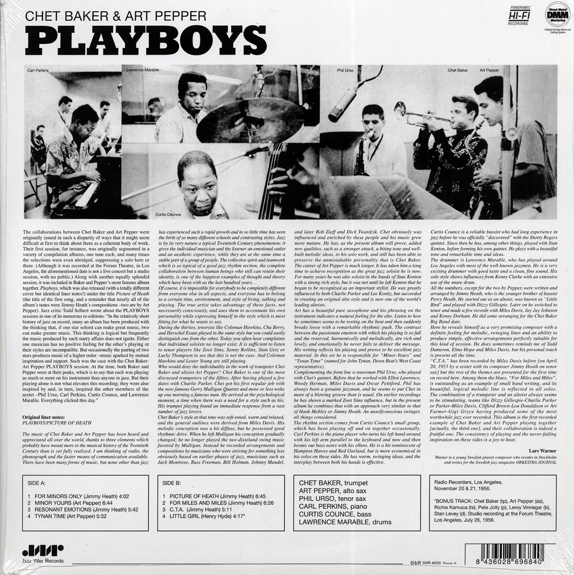Chet Baker, Art Pepper - Playboys (ltd. ed.) (180g) (remastered) [New Vinyl Record LP]