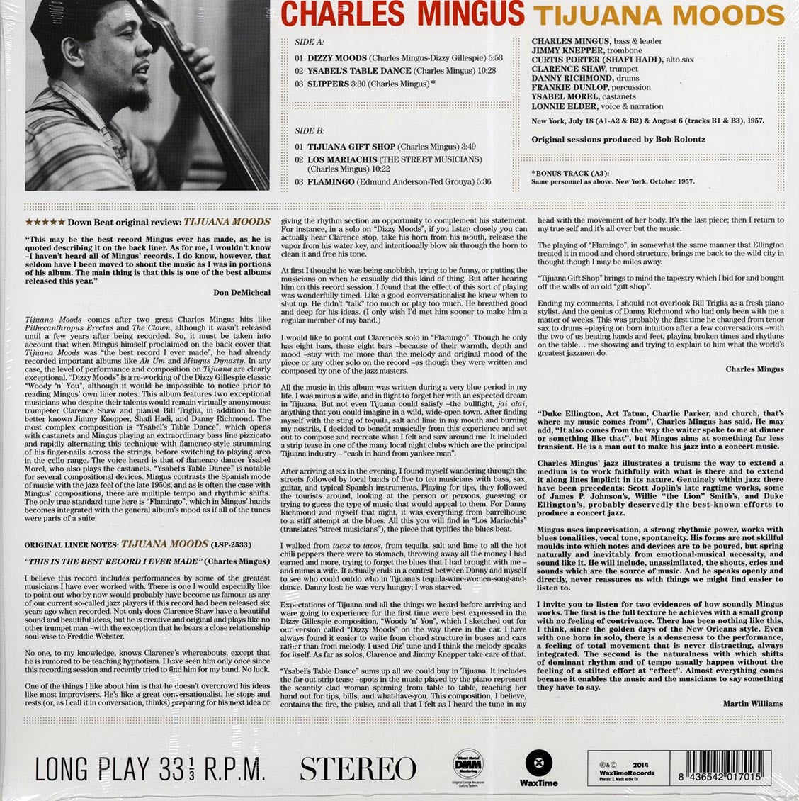 Charles Mingus - Tijuana Moods (ltd. ed.) (180g) (remastered) [New Vinyl Record LP]