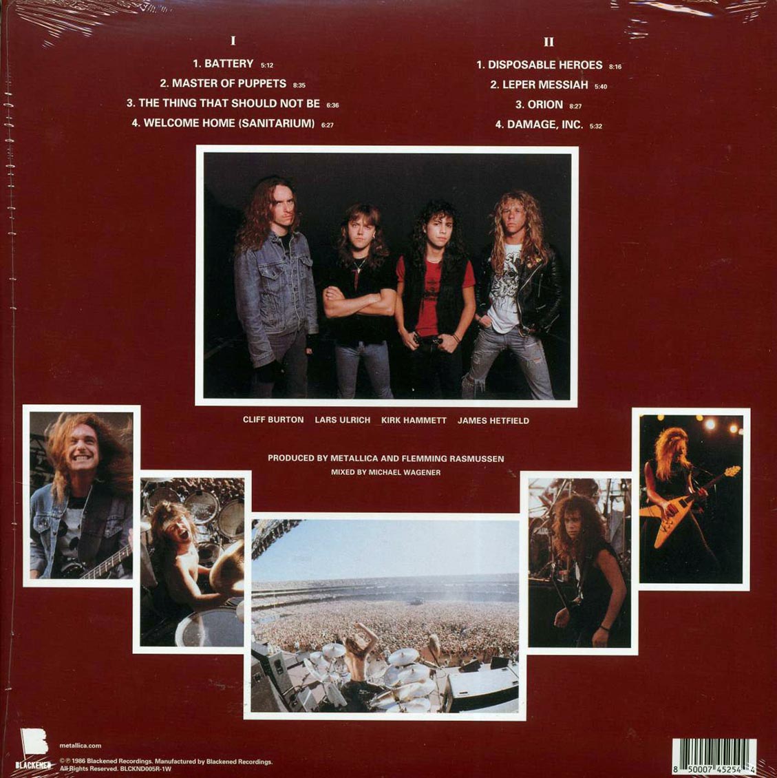 Metallica - Master Of Puppets (ltd. ed.) (red vinyl) (remastered) [New Vinyl Record LP]