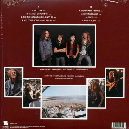Metallica - Master Of Puppets (ltd. ed.) (red vinyl) (remastered) [New Vinyl Record LP]