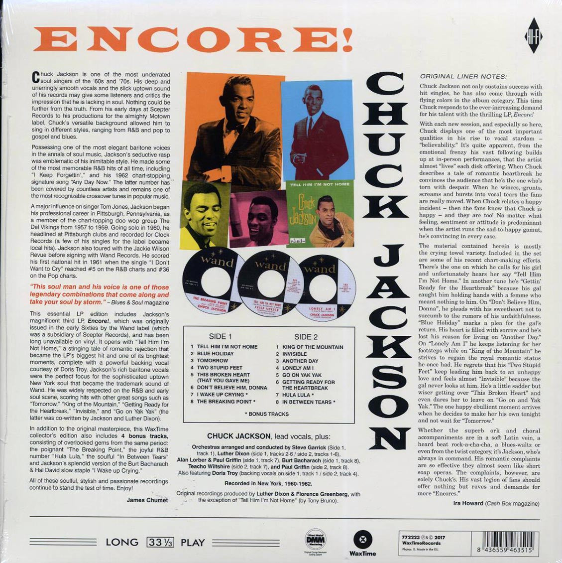 Chuck Jackson - Encore! (ltd. ed.) (180g) (High-Def VV) [New]