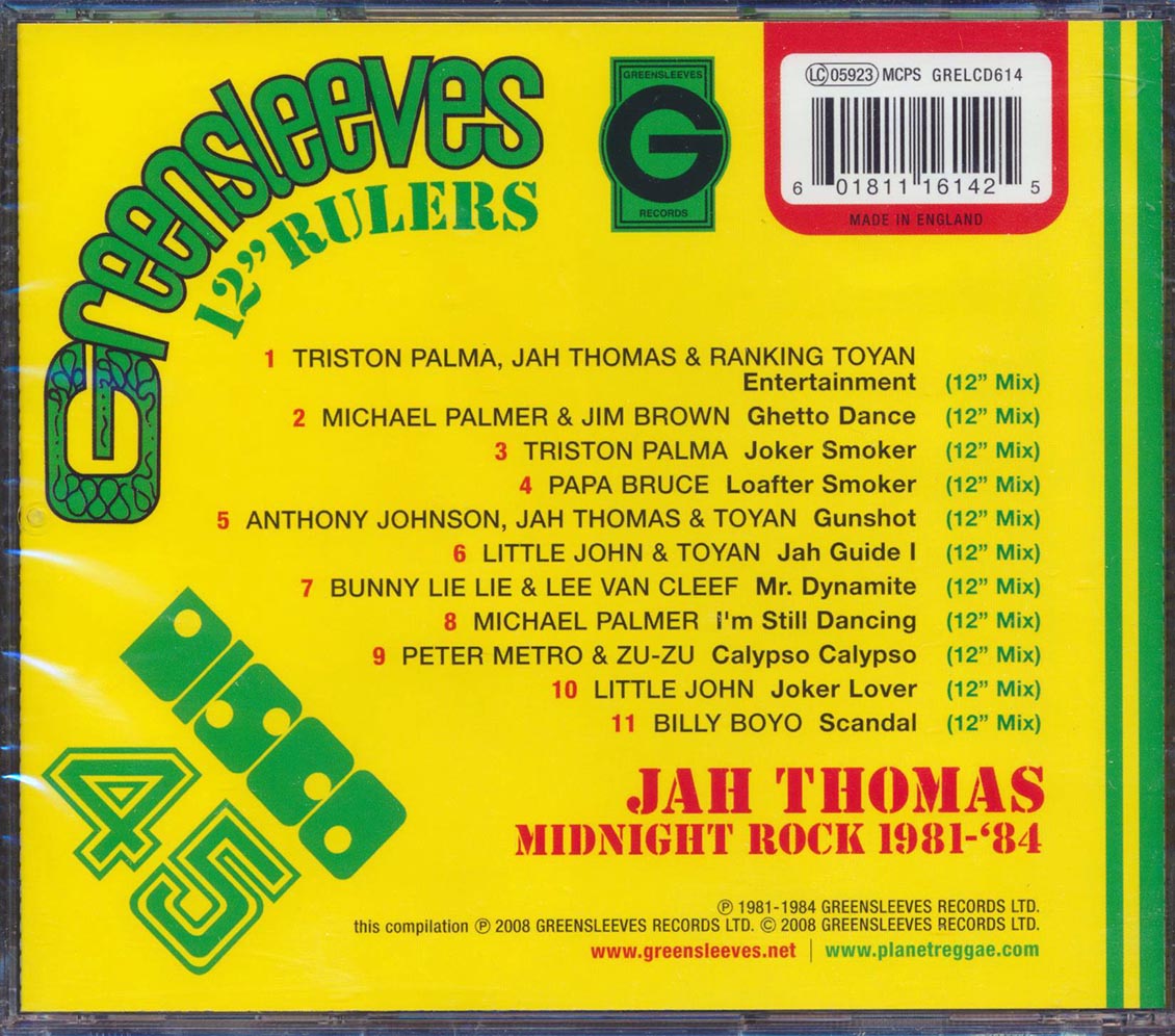 Billy Boyo, Triston Palmer, Anthony Johnson, Little John, Etc. - Greensleeves 12 Inch Rulers: Jah Thomas Midnight Rock 1981-1984 [New CD]