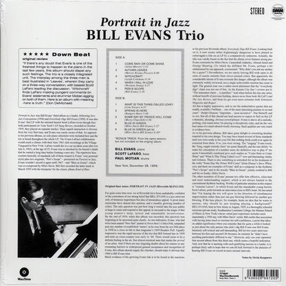 Bill Evans Trio - Portrait In Jazz (ltd. ed.) (180g) (remastered) [New Vinyl Record LP]