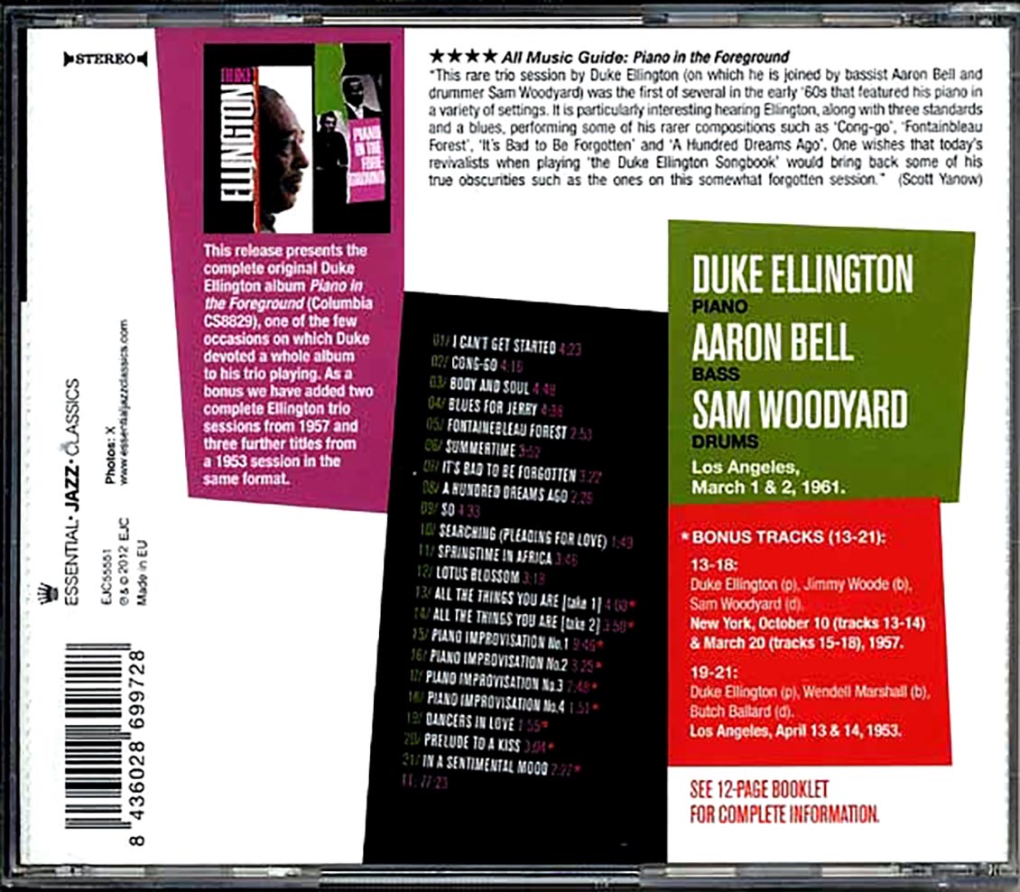 Duke Ellington - Piano In The Foreground [New] [New CD]