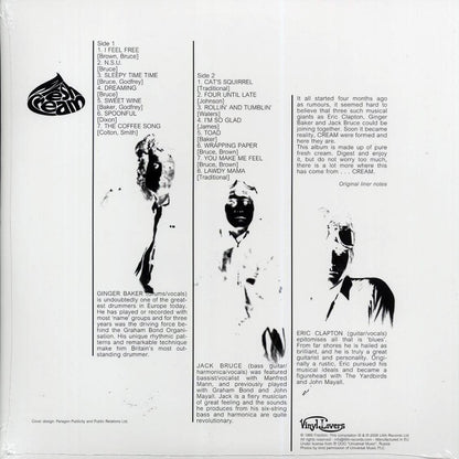 Cream - Fresh Cream (+5 bonus tracks) (180g) [New Vinyl Record LP]