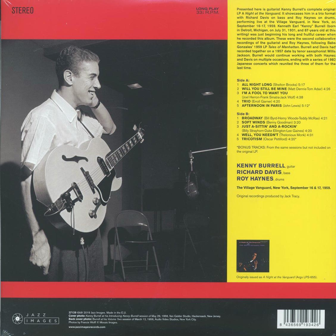 Kenny Burrell - A Night At The Vanguard (+2 bonus tracks) (ltd. ed.) (180g) [New Vinyl Record LP]