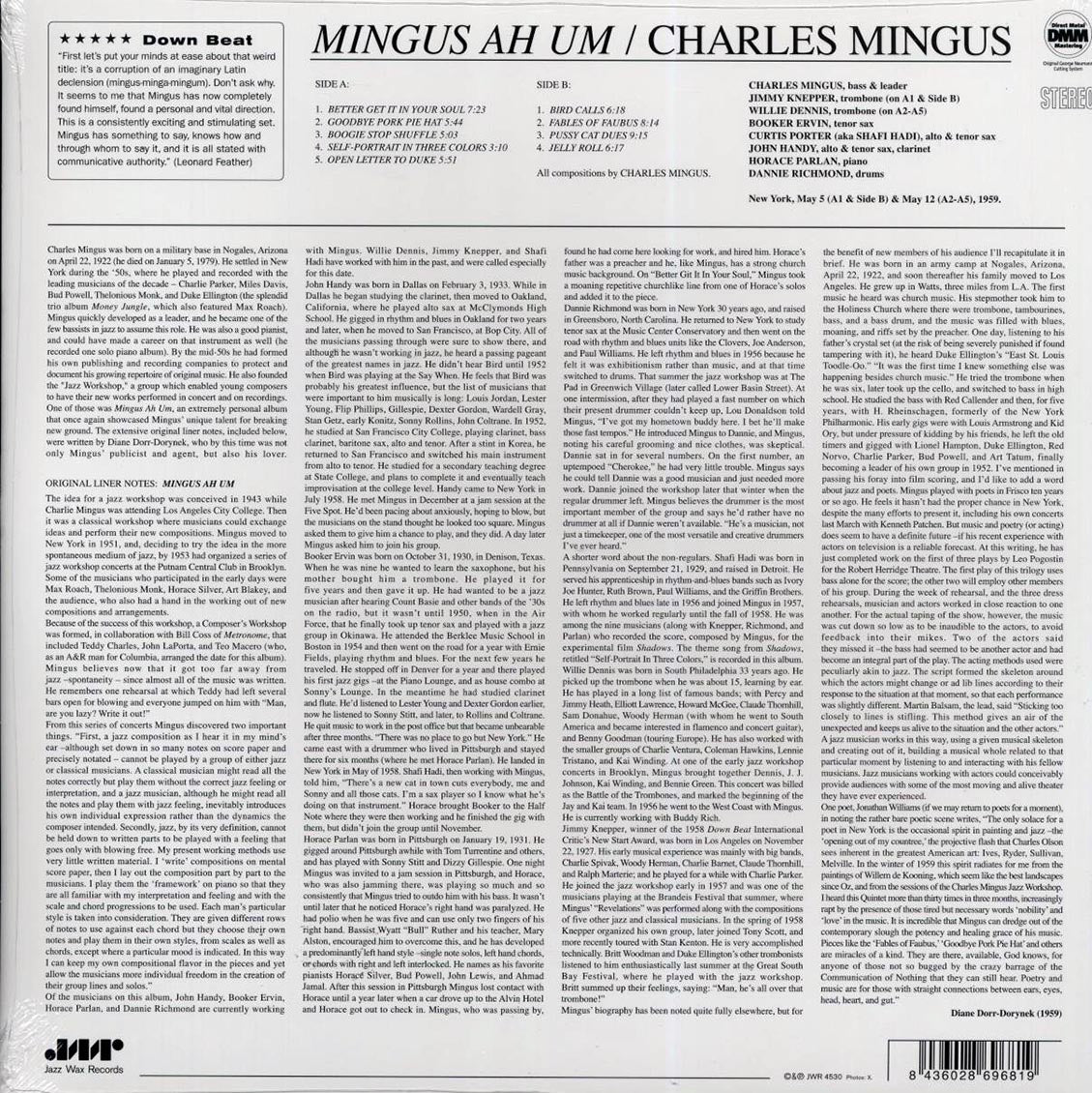 Charles Mingus - Mingus Ah Um (ltd. ed.) (180g) (remastered) [New Vinyl Record LP]