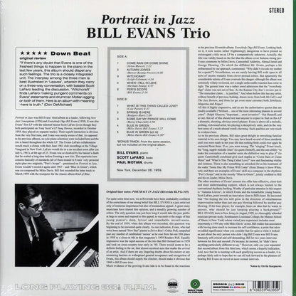 Bill Evans Trio - Portrait In Jazz (+bonus track) (ltd. ed.) (180g) (green vinyl) [New Vinyl Record LP]