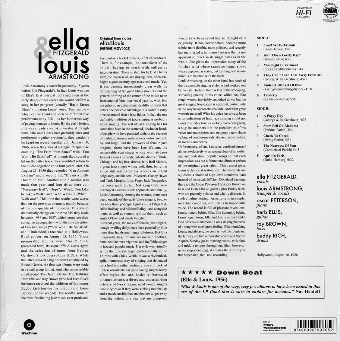 Ella Fitzgerald, Louie Armstrong - Ella & Louis (180g) [New Vinyl Record LP]