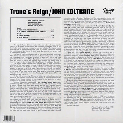 John Coltrane - Trane's Reign (clear vinyl) [New Vinyl Record LP]