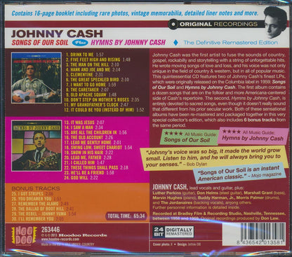 Johnny Cash - Songs Of Our Soil + Hymns By Johnny Cash [New] [New CD]