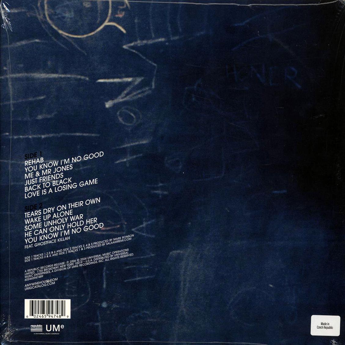 Amy Winehouse - Back To Black (blue/black vinyl) [New Vinyl Record LP]