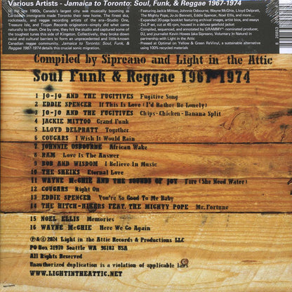 Jackie Mittoo, Johnny Osbourne, Noel Ellis, Cougars, Etc. - Jamaica To Toronto: Soul Funk & Reggae 1967-1974 (RSD 2024) (ltd. ed.) (2xLP) (yellow/green marbled vinyl) [New Vinyl Record LP]