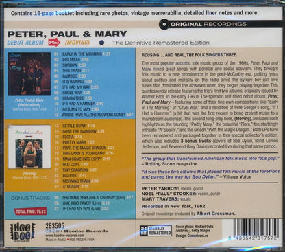 Peter, Paul & Mary - Peter, Paul & Mary + Moving [New CD]