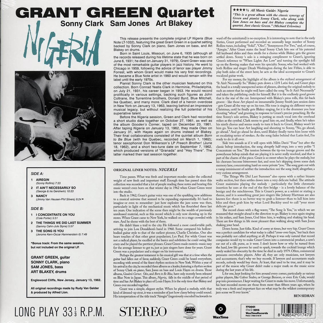 Grant Green Quartet - Nigeria (incl. mp3) (180g) [New Vinyl Record LP]