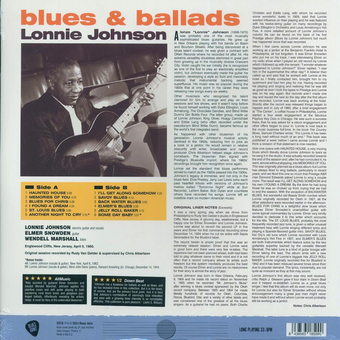 Lonnie Johnson, Elmer Snowden - Blues & Ballads (+2 bonus tracks) (ltd. ed.) (180g) [New Vinyl Record LP]