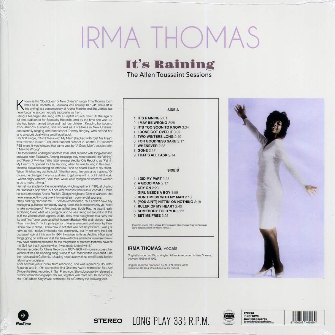 Irma Thomas - It's Raining: The Allen Toussaint Sessions (ltd. ed.) (180g) [New Vinyl Record LP]