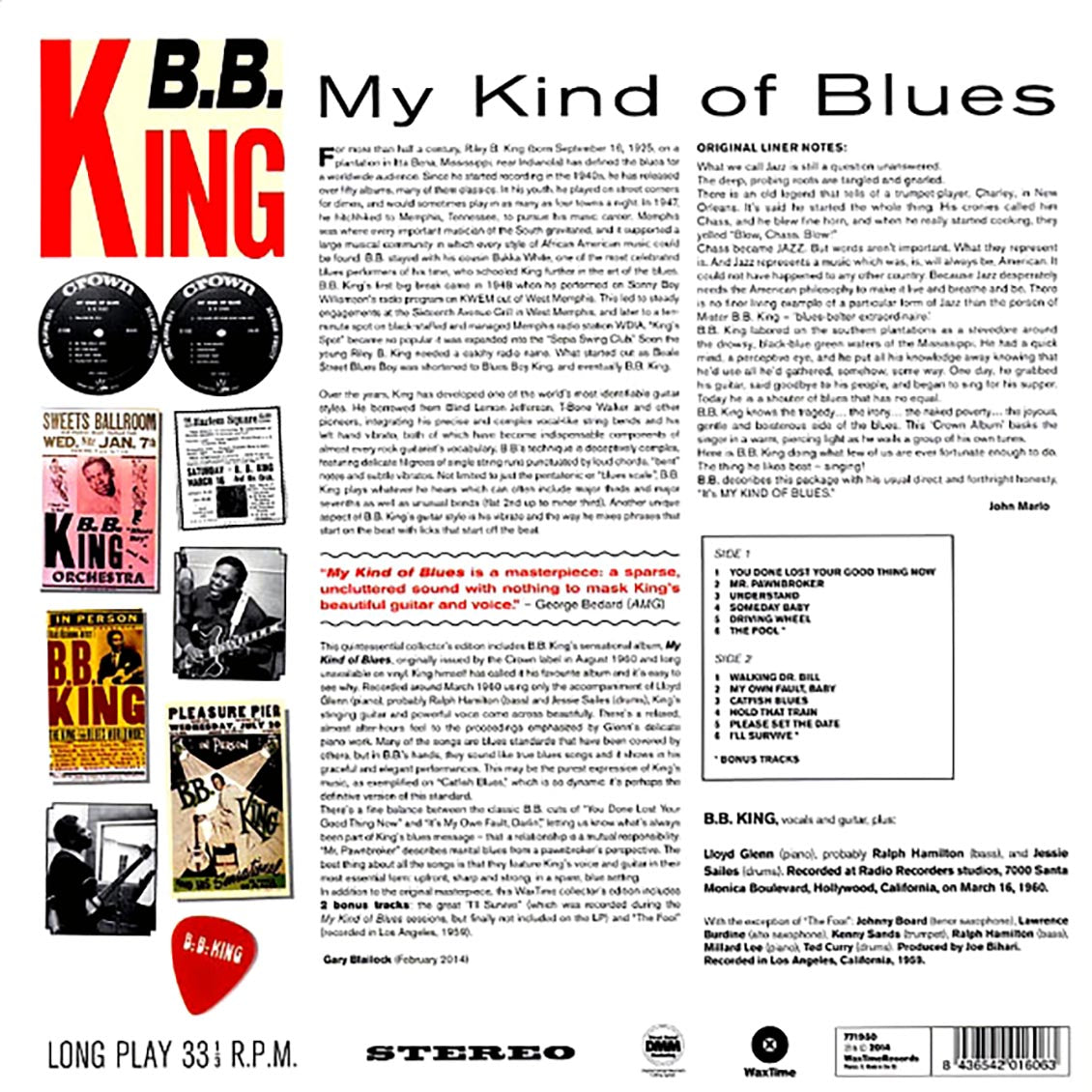 BB King - My Kind Of Blues (ltd. ed.) (180g) [New Vinyl Record LP]