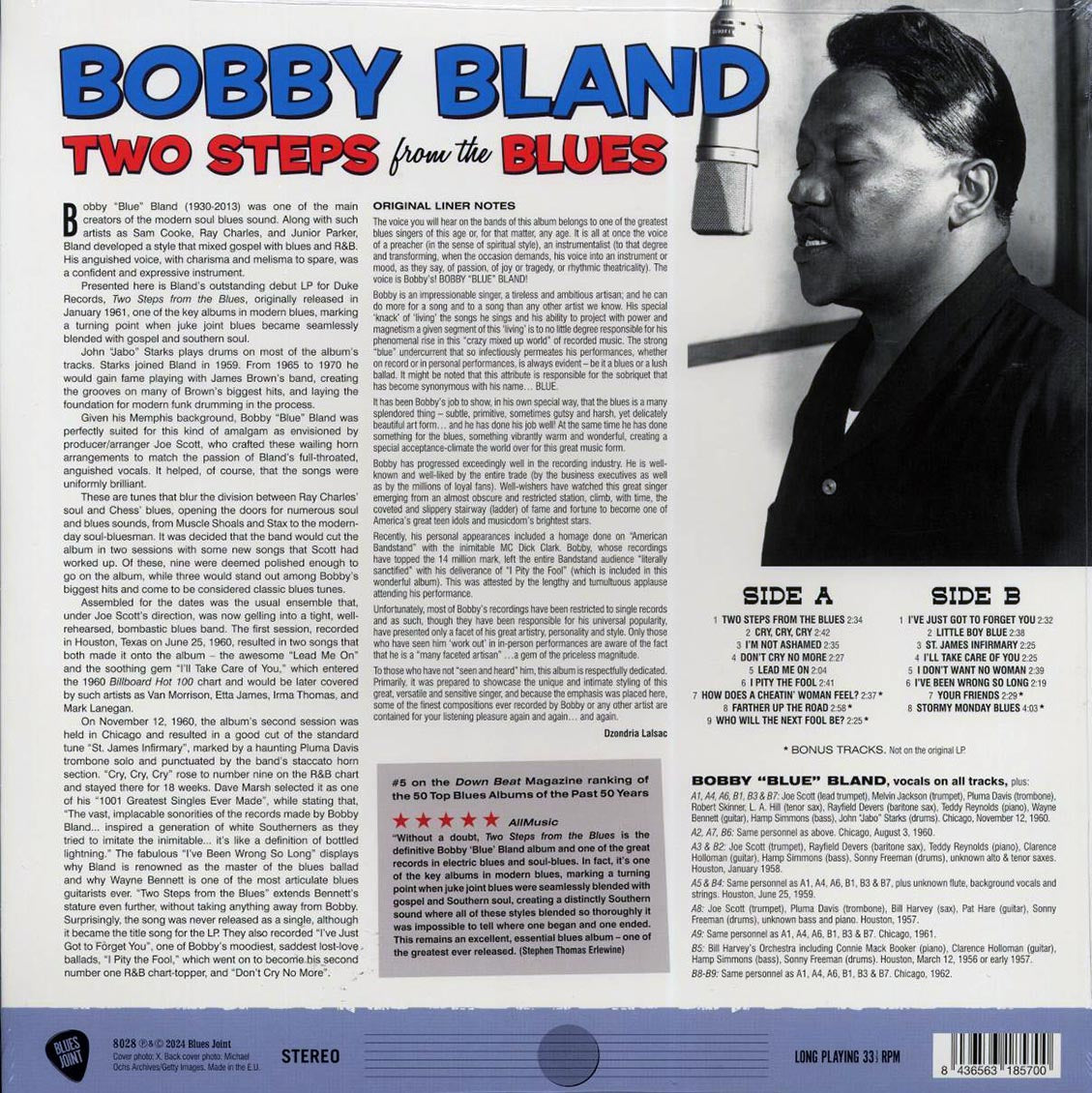 Bobby Bland - Two Steps From The Blues (+5 bonus tracks) (ltd. ed.) (180g) [New Vinyl Record LP]