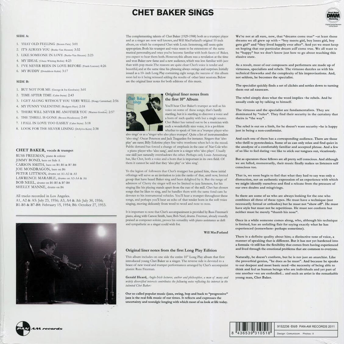 Chet Baker - Sings (ltd. ed.) (180g) [C] [New Vinyl Record LP]