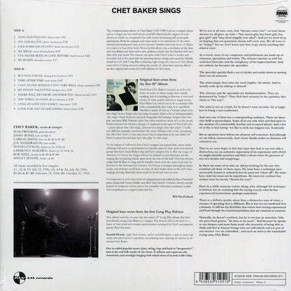 Chet Baker - Sings (ltd. ed.) (180g) [C] [New Vinyl Record LP]