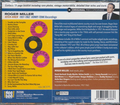 Roger Miller - Hitch-Hiker: The 1957-1962 Honky-Tonk Recordings (30 tracks) (incl. 16-page booklet) (remastered) (24-bit mastering) [New CD]