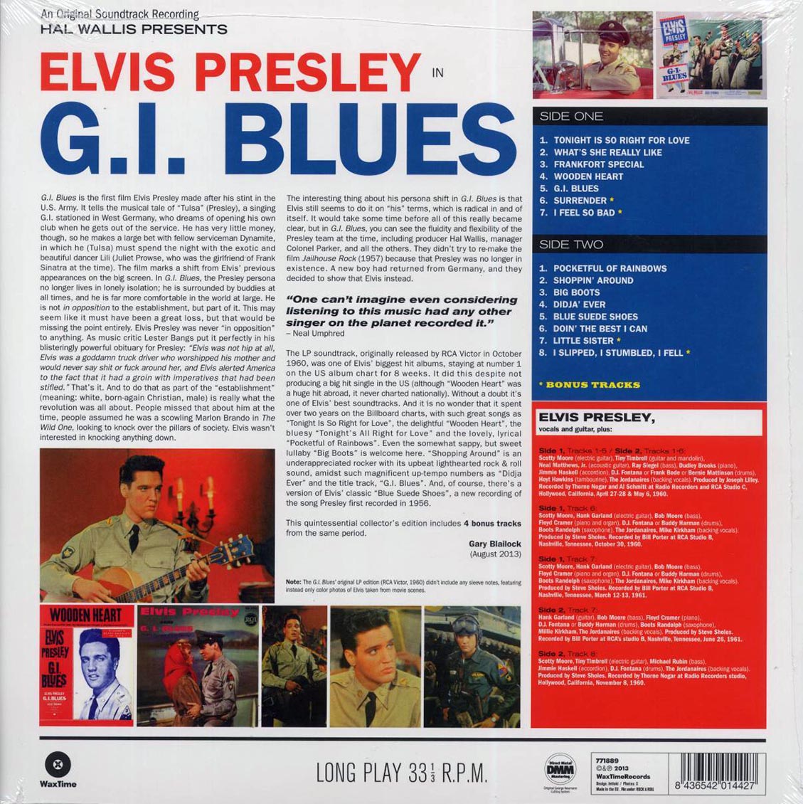 Elvis Presley - GI Blues (+4 bonus tracks) (180g) [New Vinyl Record LP]