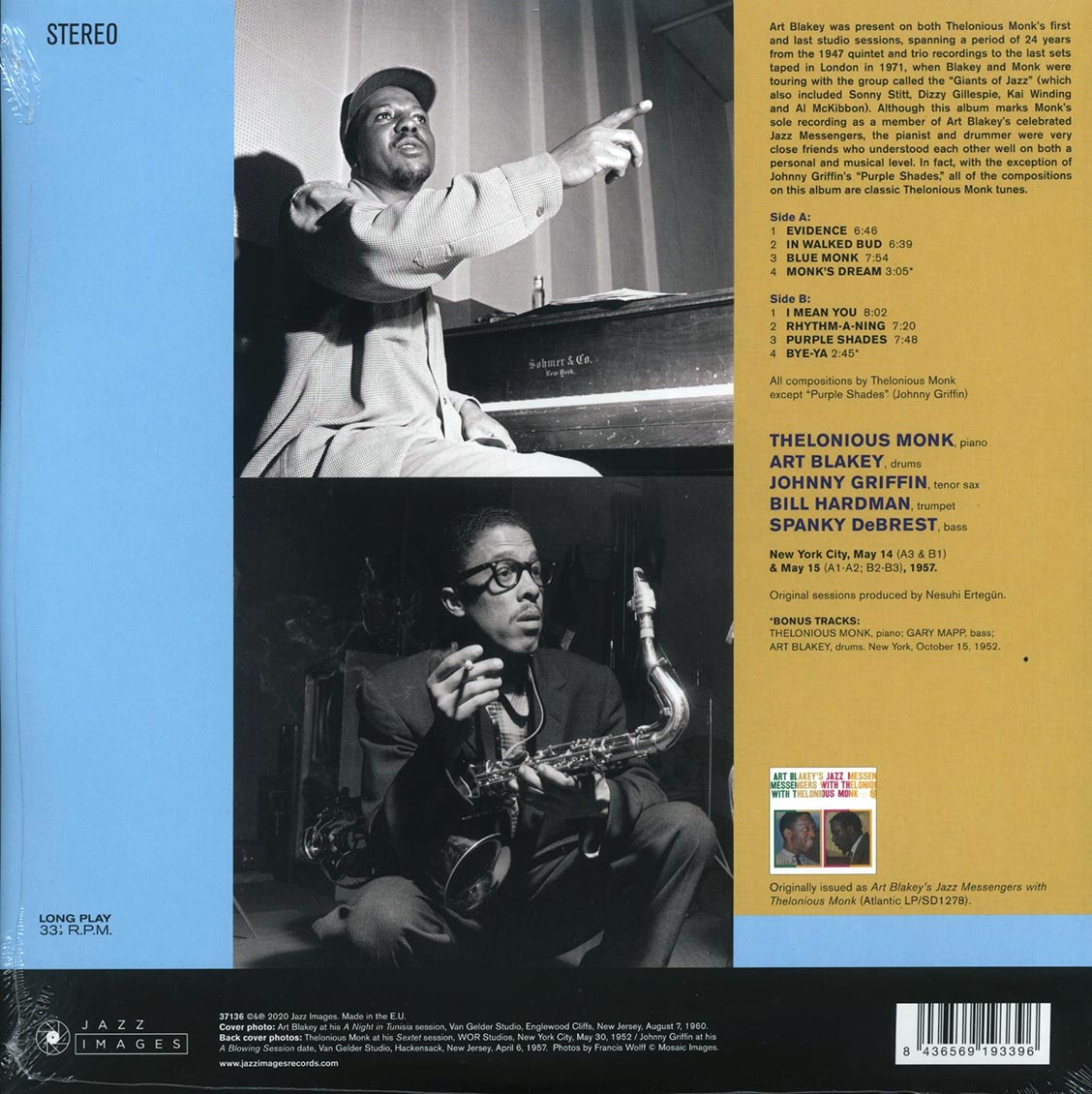 Art Blakey, Thelonious Monk - Jazz Connection (+2 bonus tracks) (ltd. ed.) (180g) [New Vinyl Record LP]