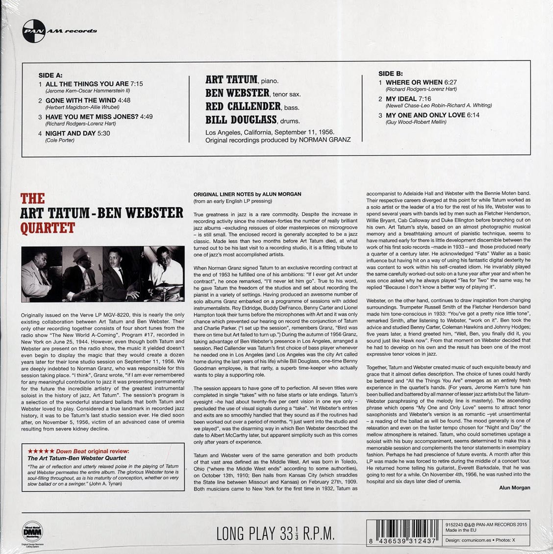Art Tatum & Ben Webster Quartet - Art Tatum & Ben Webster Quartet (ltd. ed.) (180g) [New Vinyl Record LP]