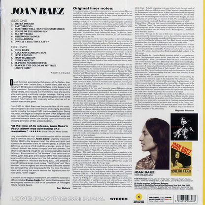 Joan Baez - Joan Baez (Debut Album) (+2 bonus tracks) (ltd. ed.) (yellow vinyl) [New Vinyl Record LP]