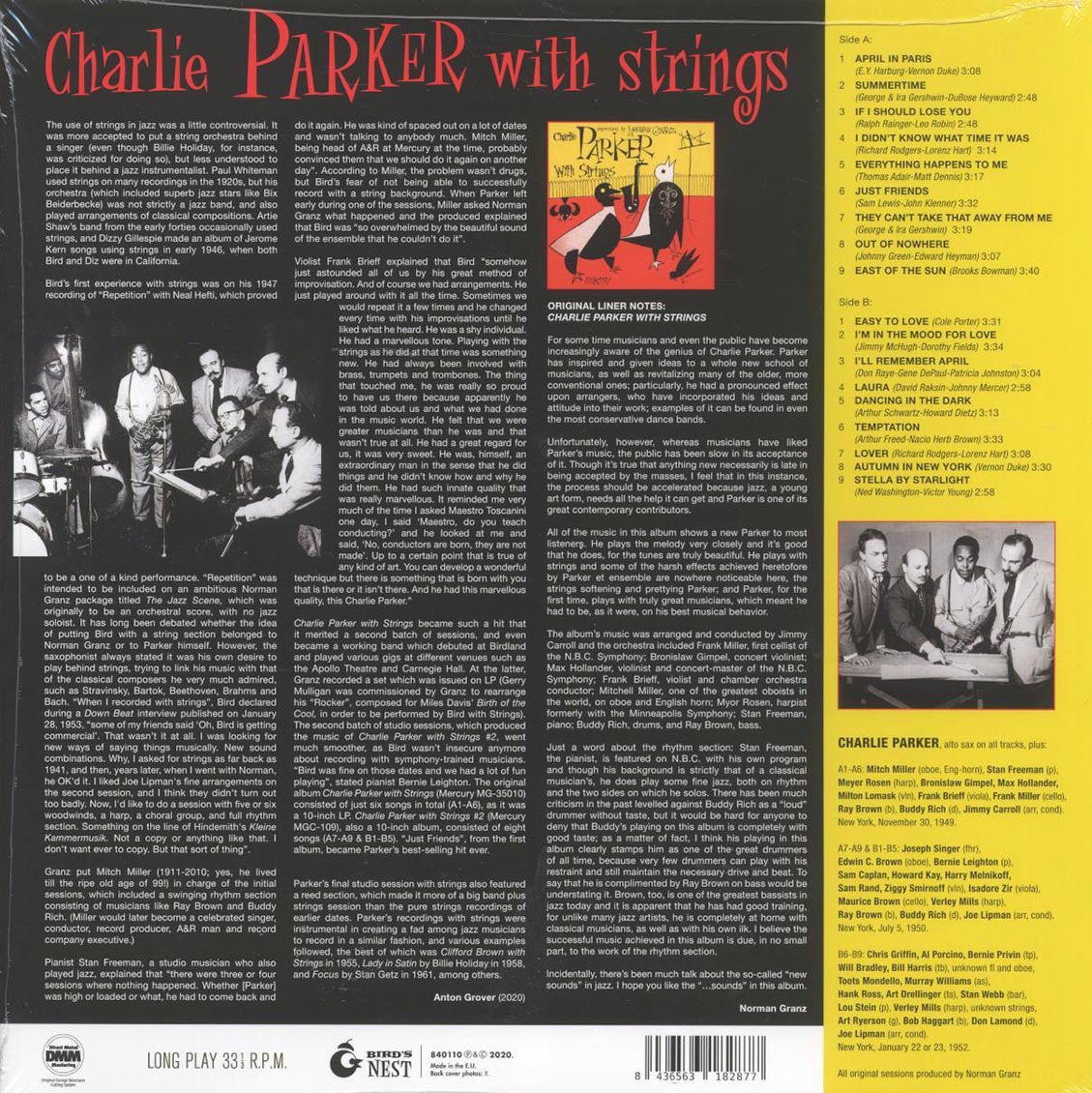 Charlie Parker - Charlie Parker With Strings (ltd. ed.) (180g) (blue vinyl) [New Vinyl Record LP]