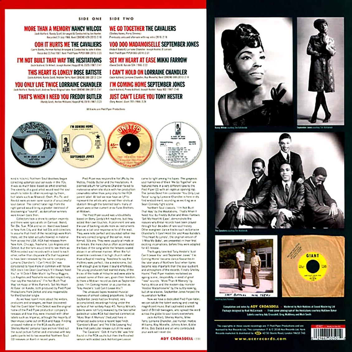 Nancy Wilcox, September Jones, The Cavaliers, Freddy Butler, Etc. - Pied Piper: The Pinnacle Of Detroit Northern Soul [New] [New Vinyl]