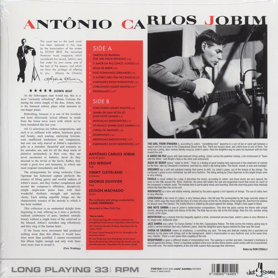 Antonio Carlos Jobim - The Girl From Ipanema (+4 bonus tracks) (ltd. ed.) (180g) [New Vinyl Record LP]
