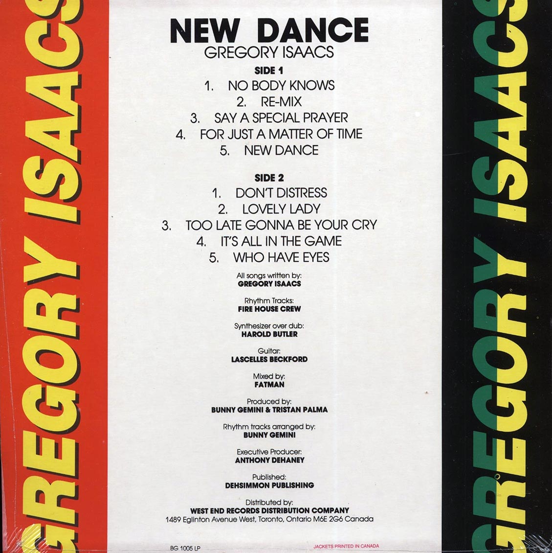 Gregory Isaacs - New Dance (orig. press) [New Vinyl Record LP]
