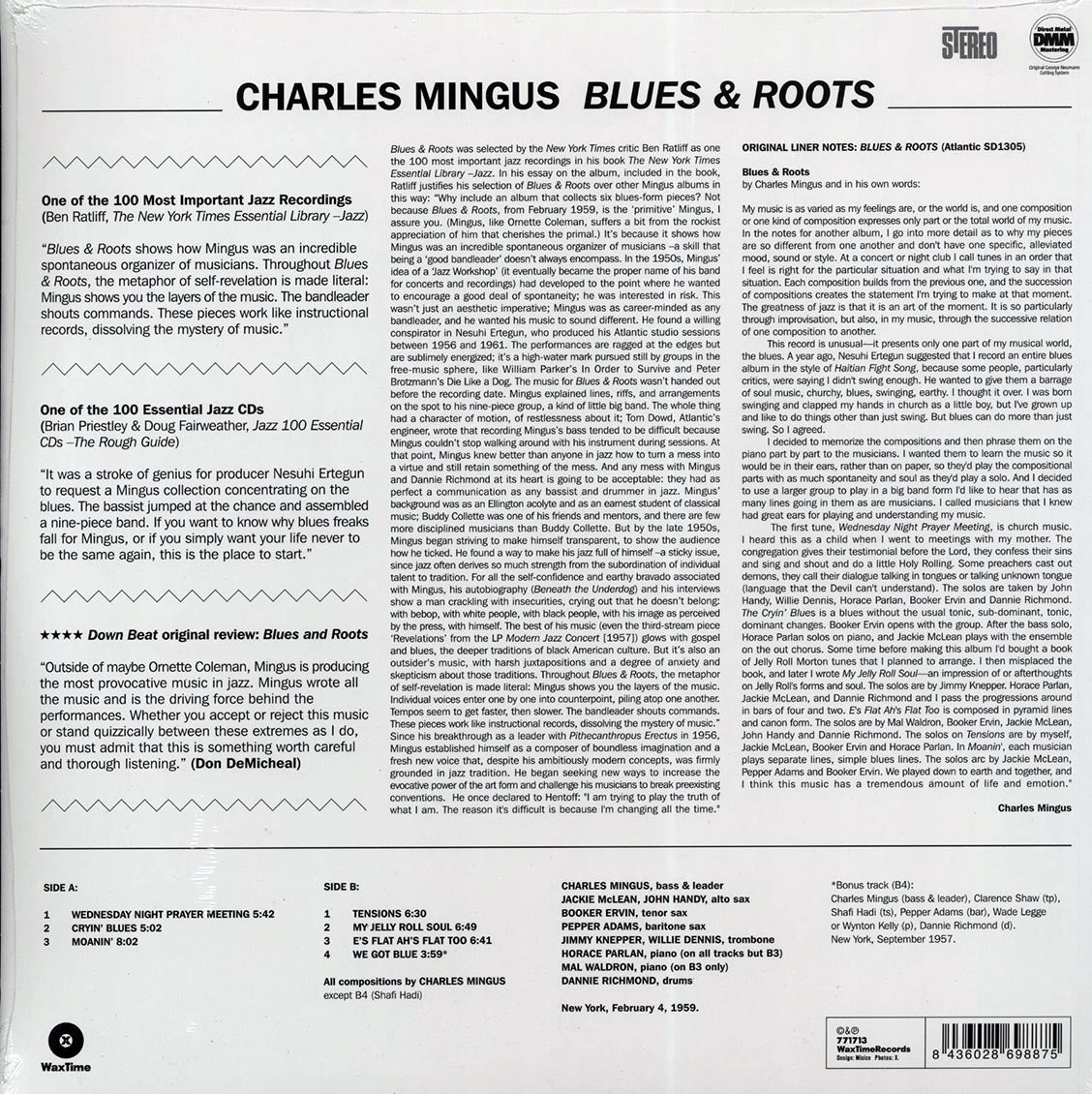Charles Mingus - Blues & Roots (ltd. ed.) (180g) [New Vinyl Record LP]