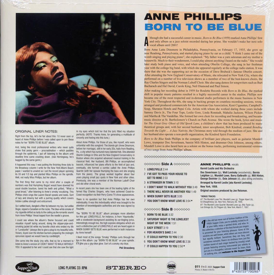 Anne Phillips - Born To Be Blue (+2 bonus tracks) (ltd. ed.) (180g) [New Vinyl Record LP]