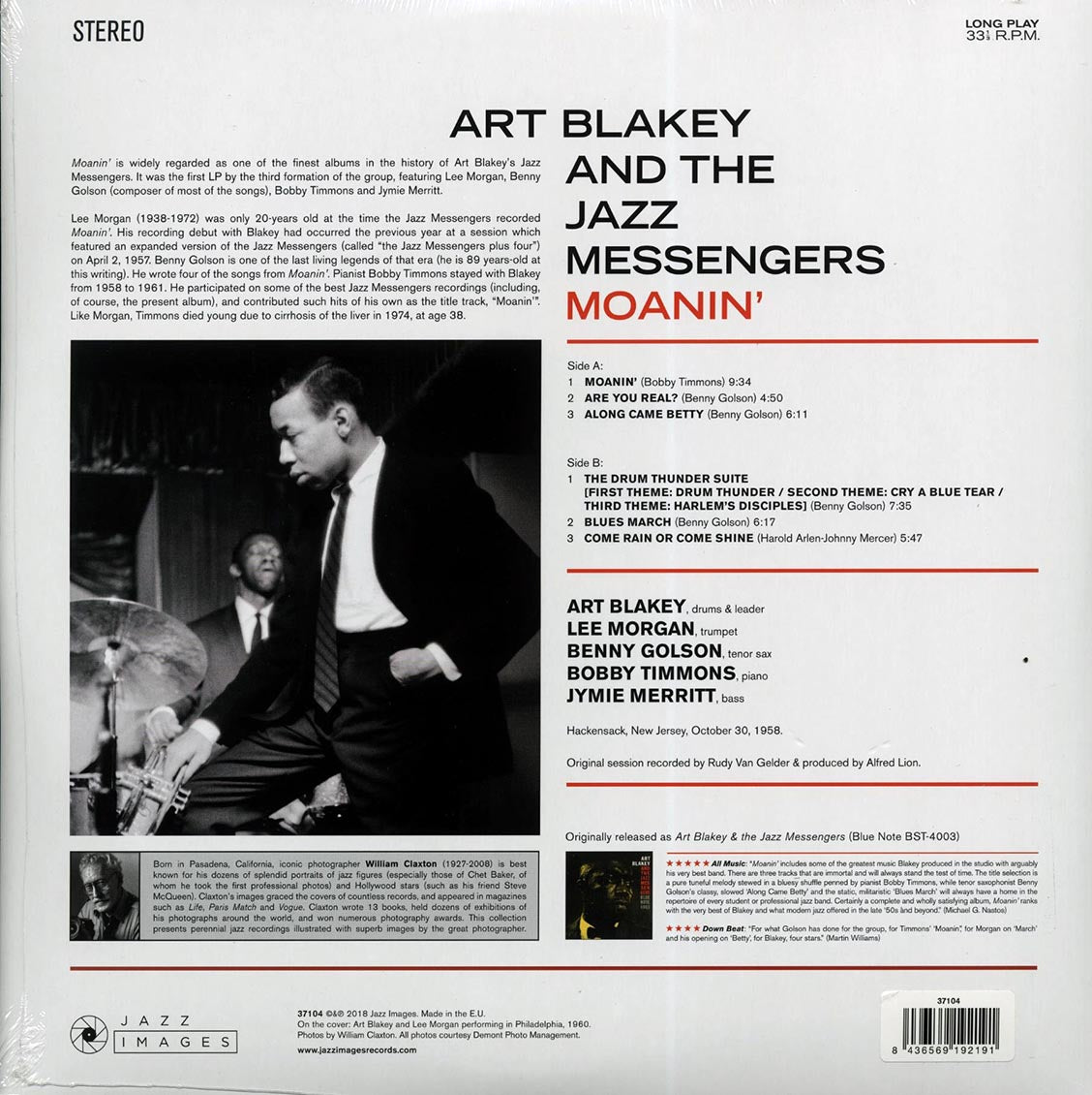 Art Blakey & The Jazz Messengers - Moanin' (ltd. ed.) (180g) [C] [New Vinyl Record LP]