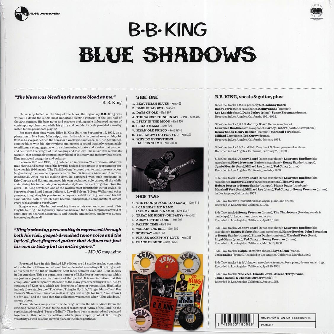 BB King - Blue Shadows: Underrated Kent Recordings, 1958-1962 (ltd. ed.) (180g) [New Vinyl Record LP]