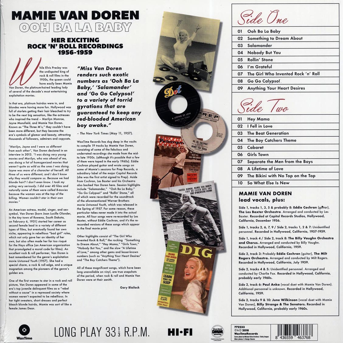 Mamie Van Doren - Ooh Ba La Baby: Her Exciting Rock N Roll Recordings 1956-1959 (DMM) (ltd. ed.) (180g) (High-Def VV) [New Vinyl Record LP]