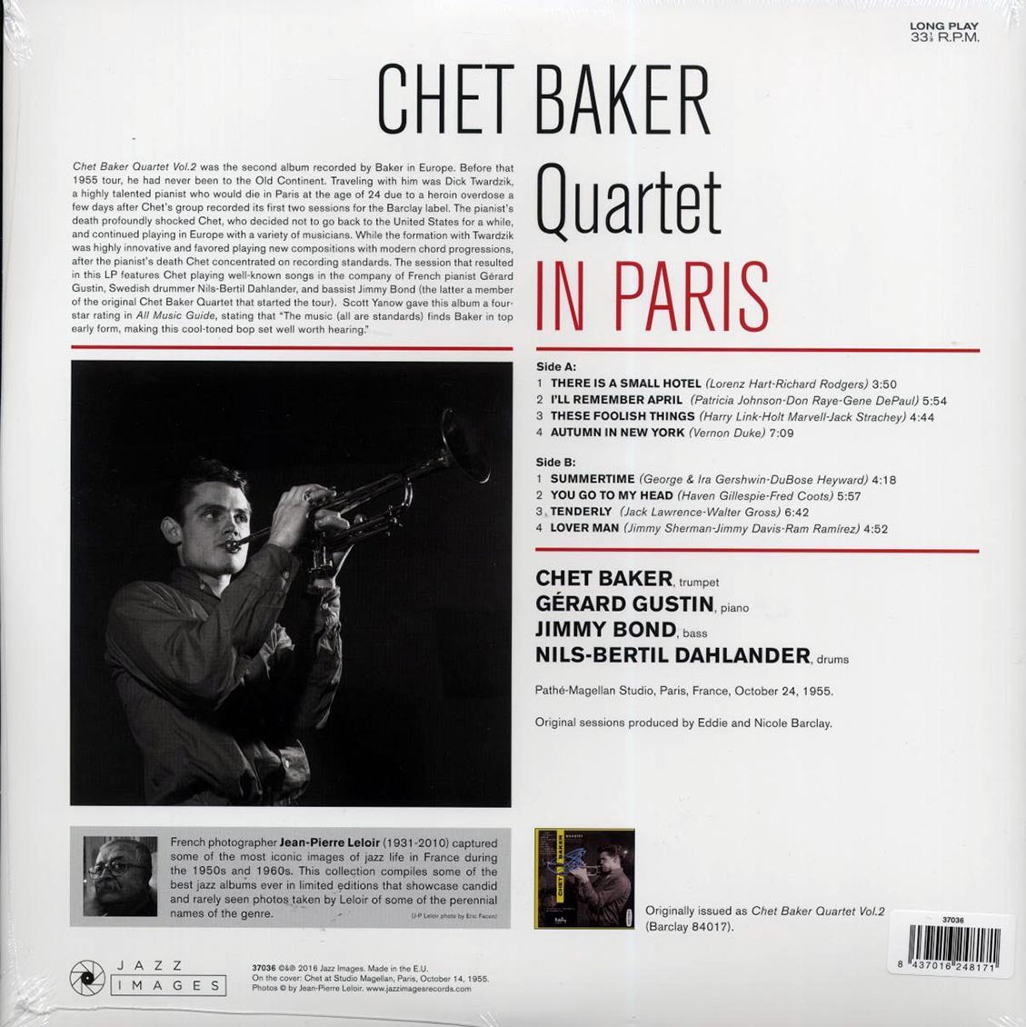 Chet Baker Quartet - In Paris (ltd. ed.) (180g) [New Vinyl Record LP]