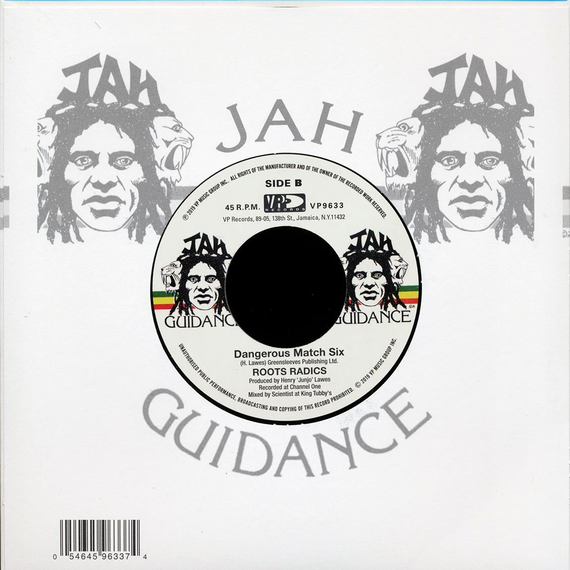 Johnny Osbourne - Never Stop Fighting  /  Roots Radics - Dangerous Match Six [New Vinyl Record 7" Single]