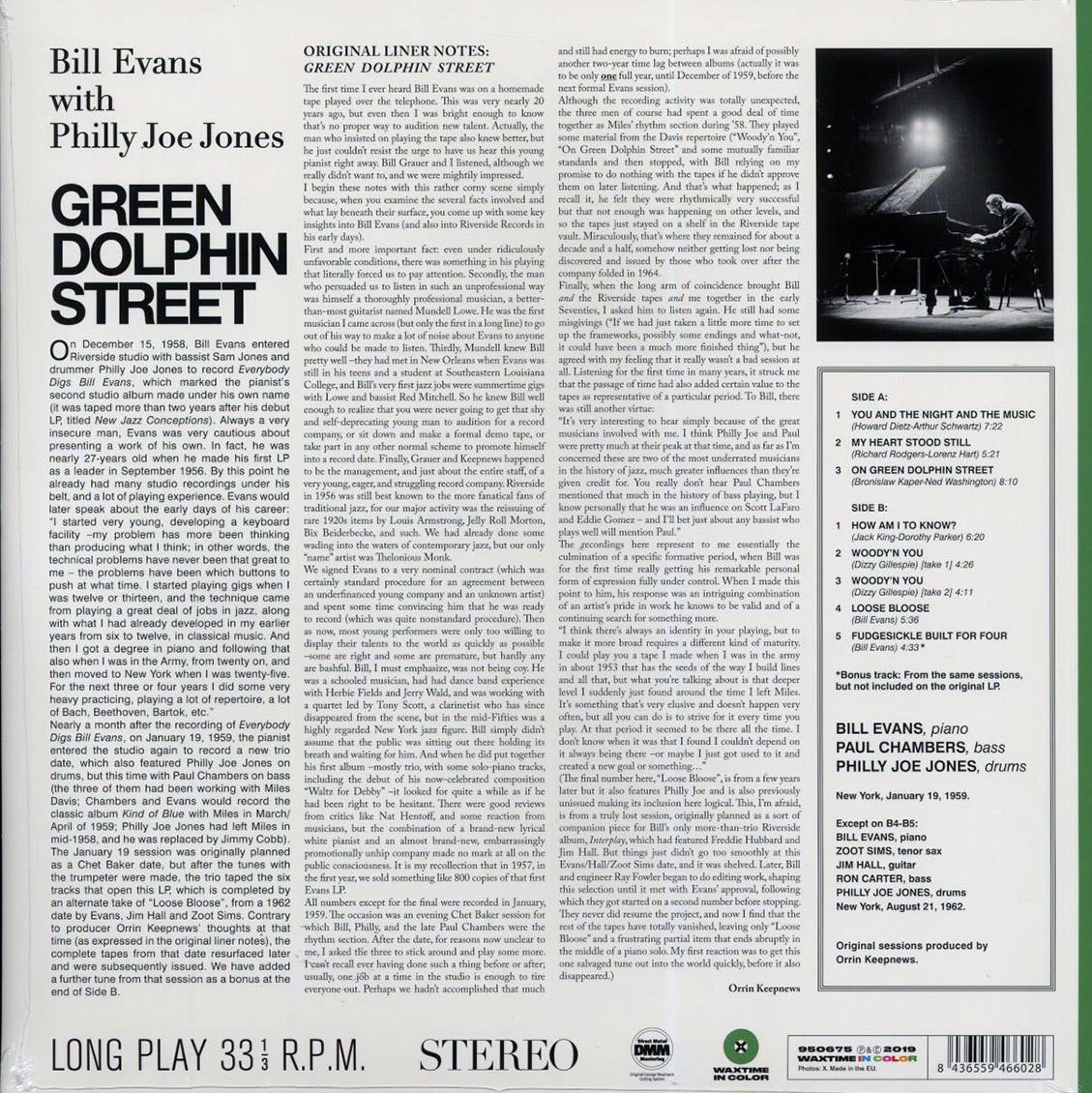 Bill Evans, Philly Joe Jones - Green Dolphin Street (+bonus track) (ltd. ed.) (180g) (green vinyl) [New Vinyl Record LP]