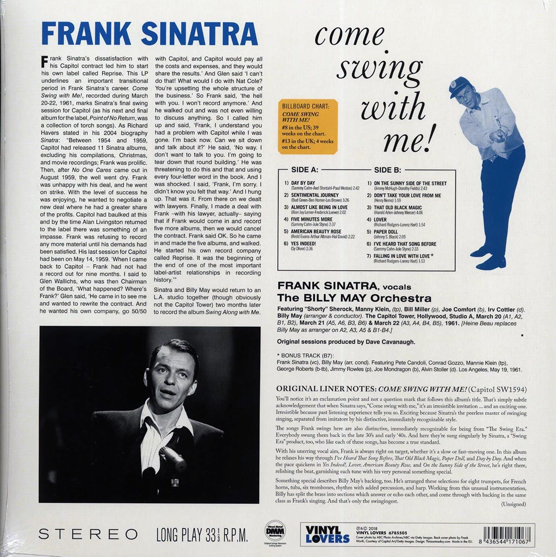 Frank Sinatra - Come Swing With Me! (+ 2 bonus tracks) (DMM) (ltd. ed.) (180g) (High-Def VV) [New Vinyl Record LP]
